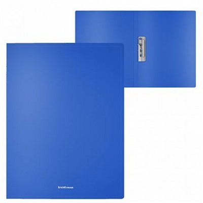 Папка с боковым зажимом пластиковая 47179 Classic синий Erich Krause