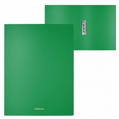 Папка с боковым зажимом пластиковая 47180 Classic зеленый Erich Krause