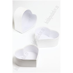 Коробки сердечко 3 в 1, 23*20,7*9 см (SF-7160) белый