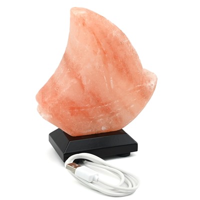 Солевая лампа из Гималайской соли USB "Кораблик" 125*55*150мм.