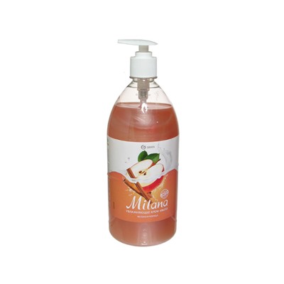 Жидкое крем-мыло "Milana" (яблоко и корица) 1 л с дозатором Grass