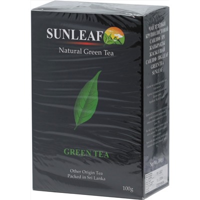 SUNLEAF. Green Tea (крупный лист) 100 гр. карт.пачка