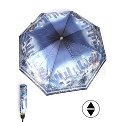 Зонт женский ТриСлона-L 3835a,  R=58см,  суперавт;  8спиц,  3слож,  фотосатин,  набережная 257484