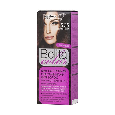 Belita сolor Краска стойкая с витаминами для волос № 5.35 Коричневый (к-т)