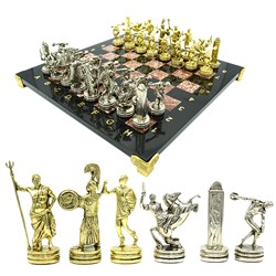 Шахматы подарочные с металлическими фигурами "Олимпийские игры", 300*300мм