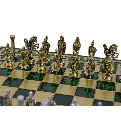 Шахматы с металлическими фигурами "Александр Македонский" 385*385мм.