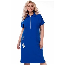 Синее платье с цельнокроеными рукавами 3.1510/1 ВАСИЛЕК