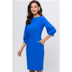 Синее женское платье