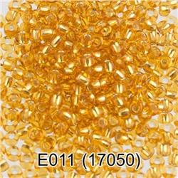Бисер круглый 5 10/0 2.3 мм 5 г 1-й сорт E011 золотистый ( 17050 ) Gamma