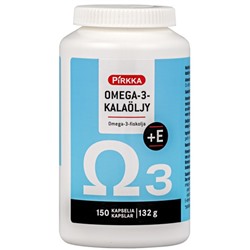 Пищевая добавка Pirkka omega-3-kalaljy + витамин Е 150 кап