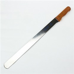 Нож для бисквита с крупными зубцами, 35 см (ручка дерево)