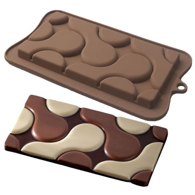 Форма силиконовая для шоколада «Плитка гипноз»