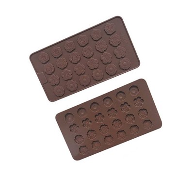 Форма силиконовая для шоколада «Полевые цветы», 24 ячейки