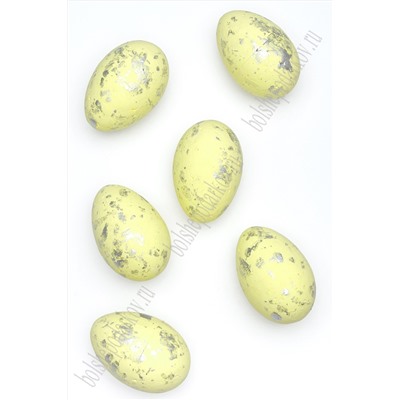 Пасхальный декор "Яйца" 4*6 см (12 шт) SF-7476, желтый