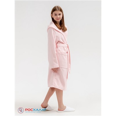 Подростковый махровый халат с капюшоном розовый МЗ-18 (7)