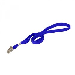 Шнурок для бейджа 45 см с метал клипсой синий BFBGL/Bl LITE