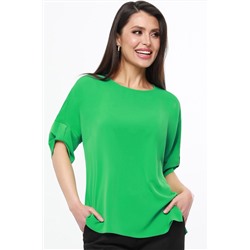 Прямая зелёная блузка