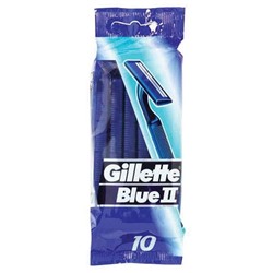 GILL BLUE II Fxd станок в пакетах по 10 шт. (белая полоска) (син)