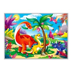 Рыжий кот. Алмаз. мозаика ACM015 17х22 см, без подр. (23цв.) "Динозавры в сказочной стране"