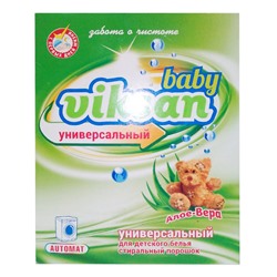 Средство моющее синтетическое порошкообразное универсальное VIKSAN baby автомат Алое-Вера 400г