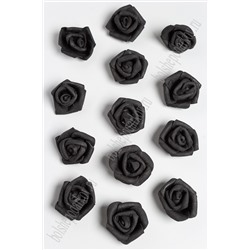 Головки цветов "Роза малая" 30 мм (100 шт) SF-2095, черный
