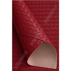 Кожзам текстурный "Плетенка" А4 (5 листов) SF-6177, бордовый №12