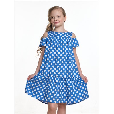 Платье 22-7180 голубой горох