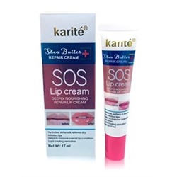 Восстанавливающий увлажняющий бальзам для губ с маслом ши Karite SOS Lip Cream ,17 мл