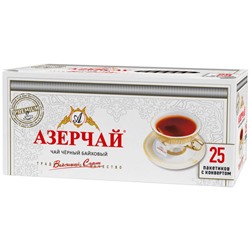 Чай Азерчай Премиум чёрный байховый, с окошком 25 пакетиков по 2 г*