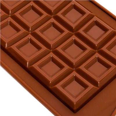 Форма силиконовая для шоколада «Плитка кубики»