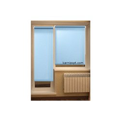 Рулонные шторы для балконной двери "Палитра" (голубые)