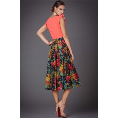 Оригинальная юбка с цветочным принтом Ленок