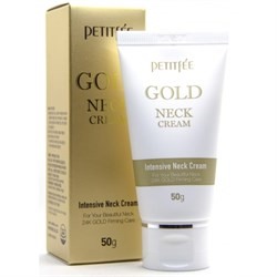 Крем для для области шеи Petitfee Gold Neck Cream  50gr антивозрастной с золотом