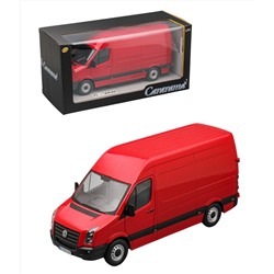 Cararama. Модель 1:24 "Volkswagen Crafter Van" металл. красный арт.33910