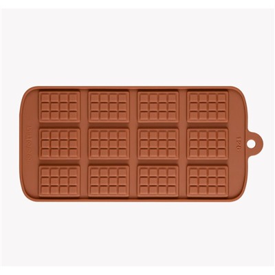 Форма силиконовая для шоколада «Плитки мини» , 12 ячеек