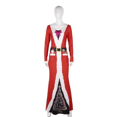 Платье рождественское 3D T2006