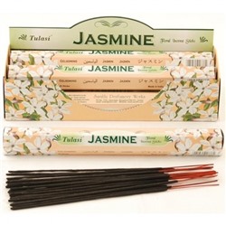 Tulasi JASMINE Floral Incense Sticks, Sarathi (Туласи благовония ЖАСМИН, Саратхи), уп. 20 палочек.