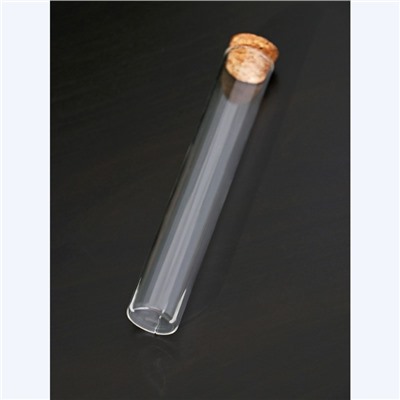 Колба стеклянная для заваривания с пробкой из бамбука BellaTenero «Алхимия», 2×12 см, набор, 12 шт