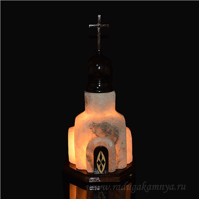 Солевая лампа "Церковь малая" 195*195*385мм 4-5кг, свечение белое