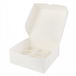 Коробка для 9 капкейков, белая без окна