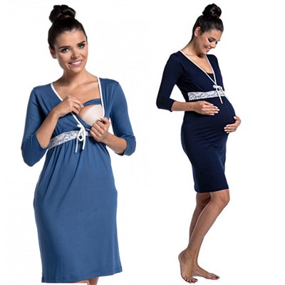 Платье домашнее для беременных и кормящих 856