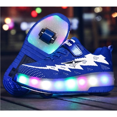 Роликовые кроссовки с LED подсветкой ( два колеса) В 802