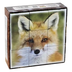 Детские пластмассовые кубики «Лесные жители» (9 штук)