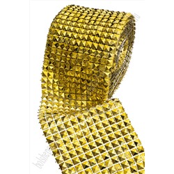 Тесьма декоративная "Квадрат" 10 см*10 ярд (SF-86) золото