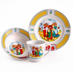 Набор посуды 3 предмета детский КРС-898 "Три богатыря. Царевны"