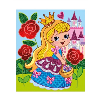 Аппликация из фольги «Принцесса» (6 цветов, конверт)
