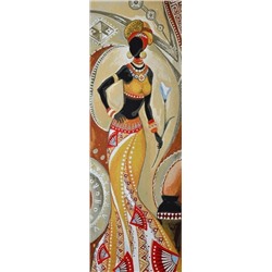 Африканка с цветком- гобеленовая картина