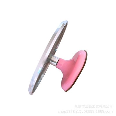 Столик вращающийся профессиональный металлический Д31 см (цвет ножки розовый)