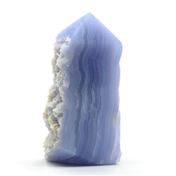 Срез агата голубого, кристалл 37*16*69мм, 72г